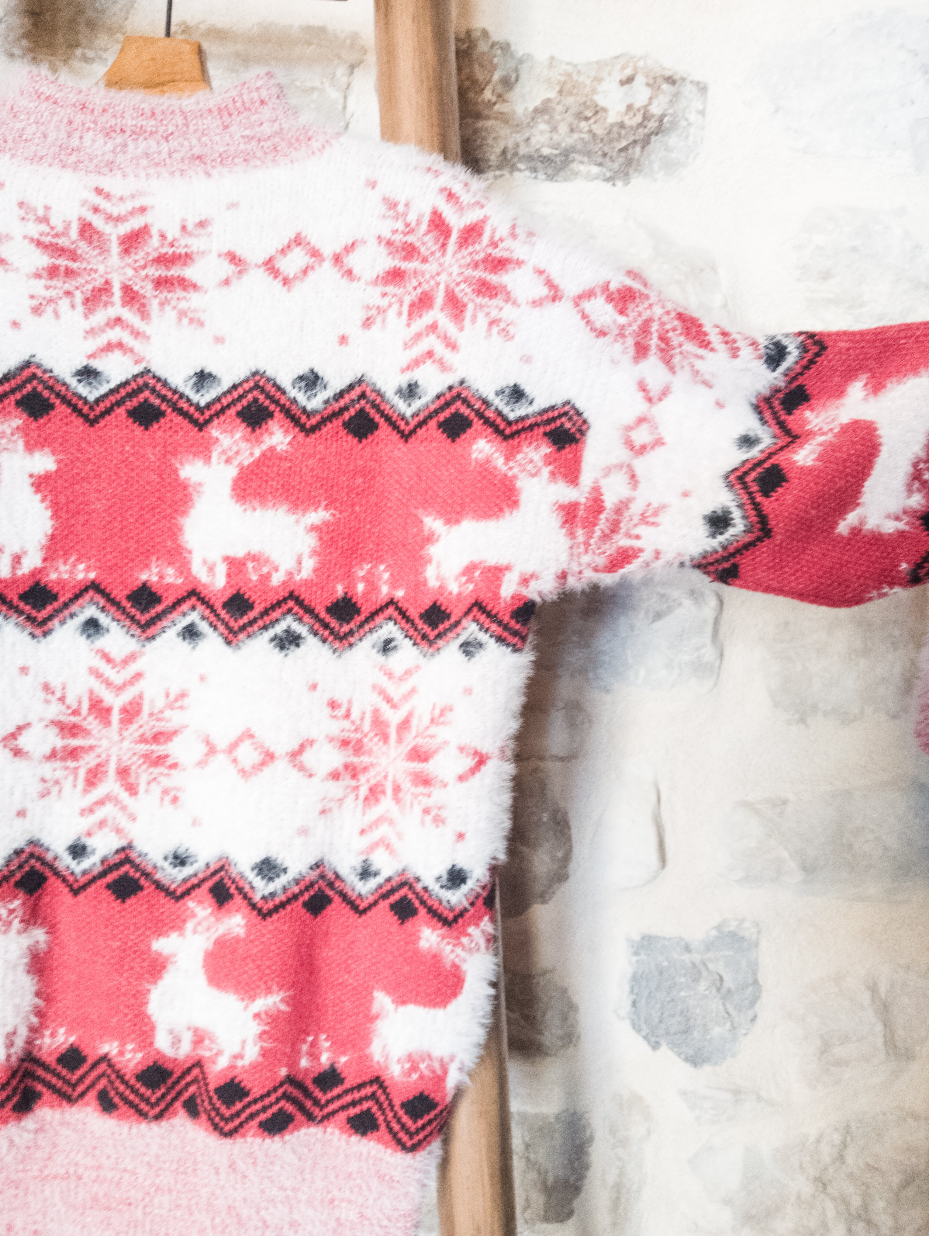 Pull de Noël ''Flocons et Cerfs''