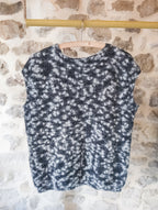 Pull débardeur ''enneigé'' fait main