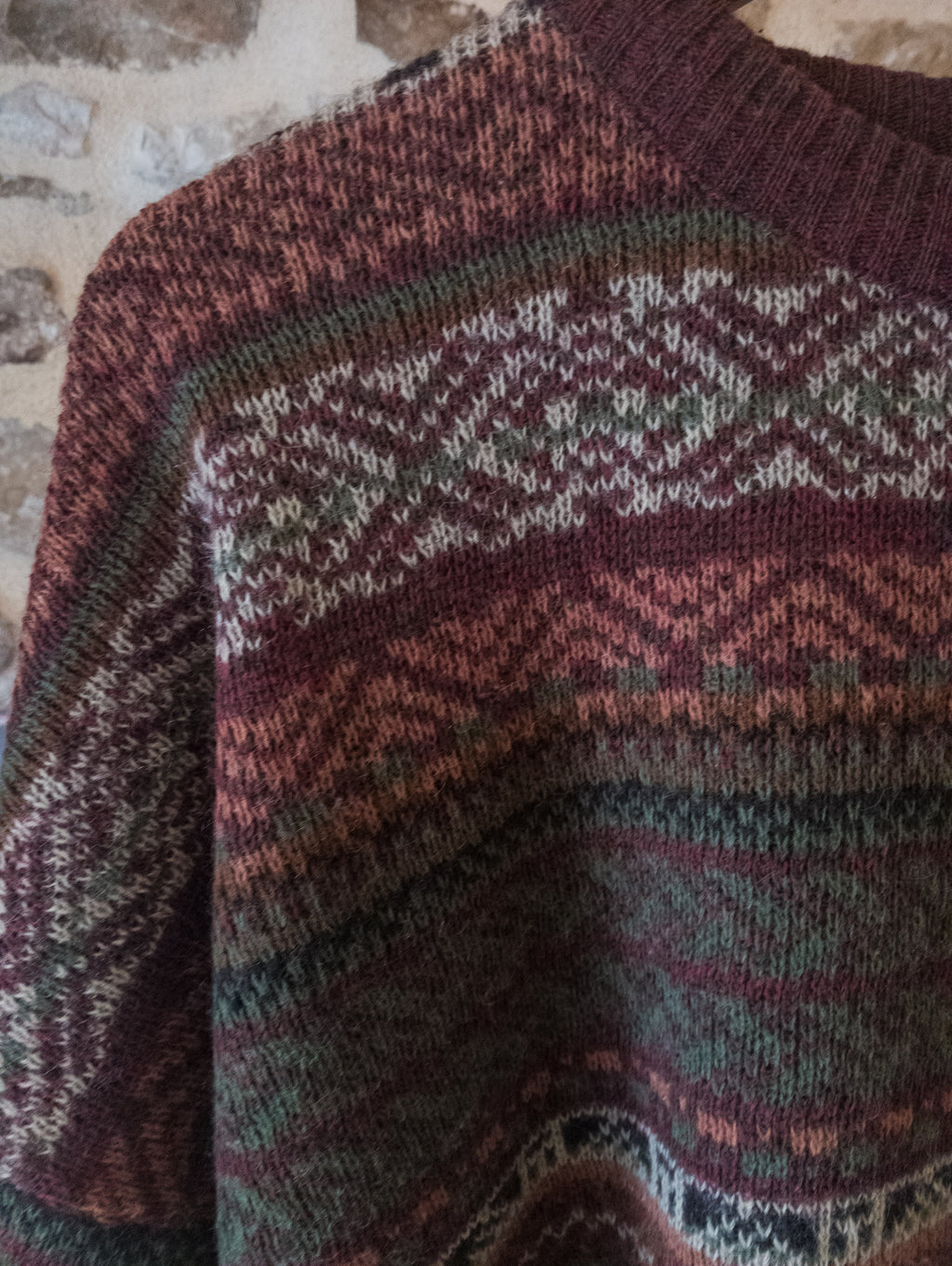 Pull Vintage Jacquard ''Automne''