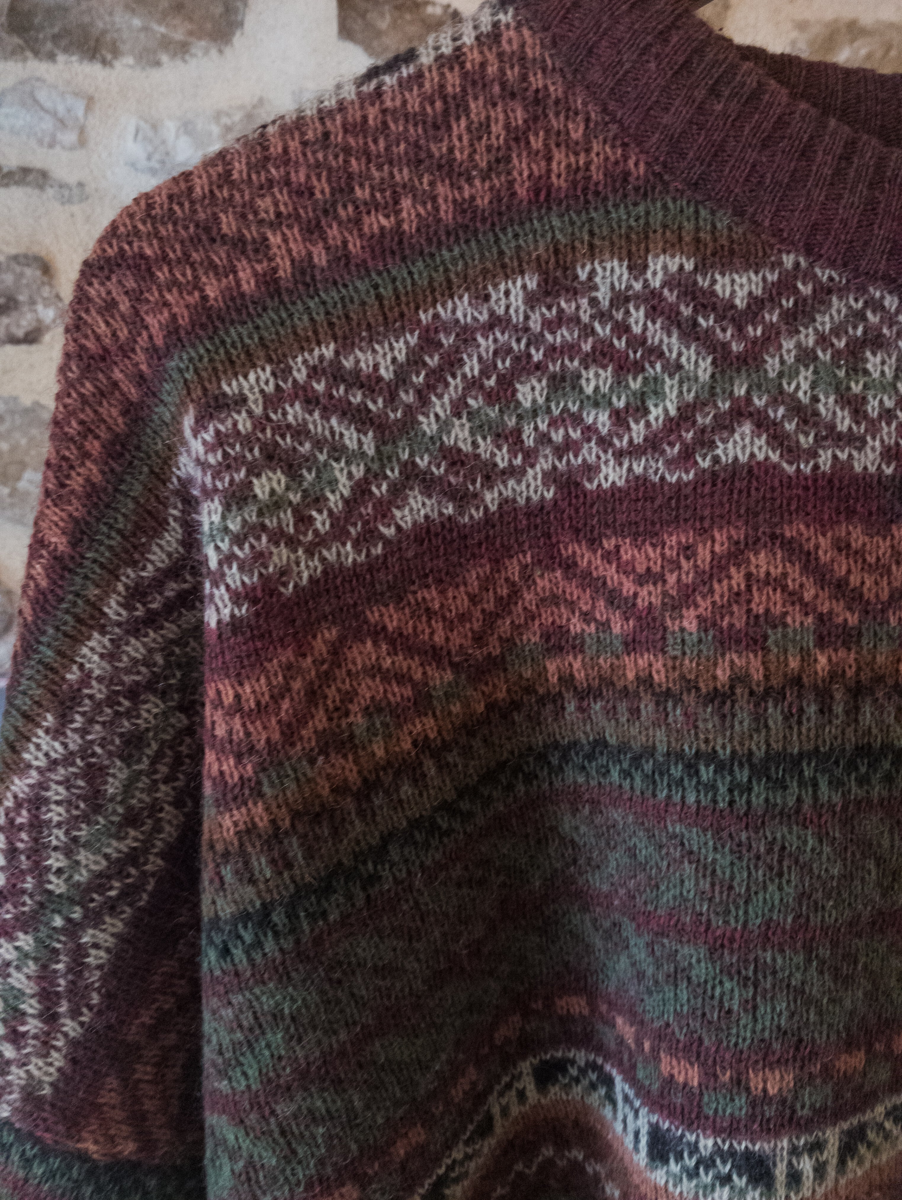 Pull Vintage Jacquard ''Automne''