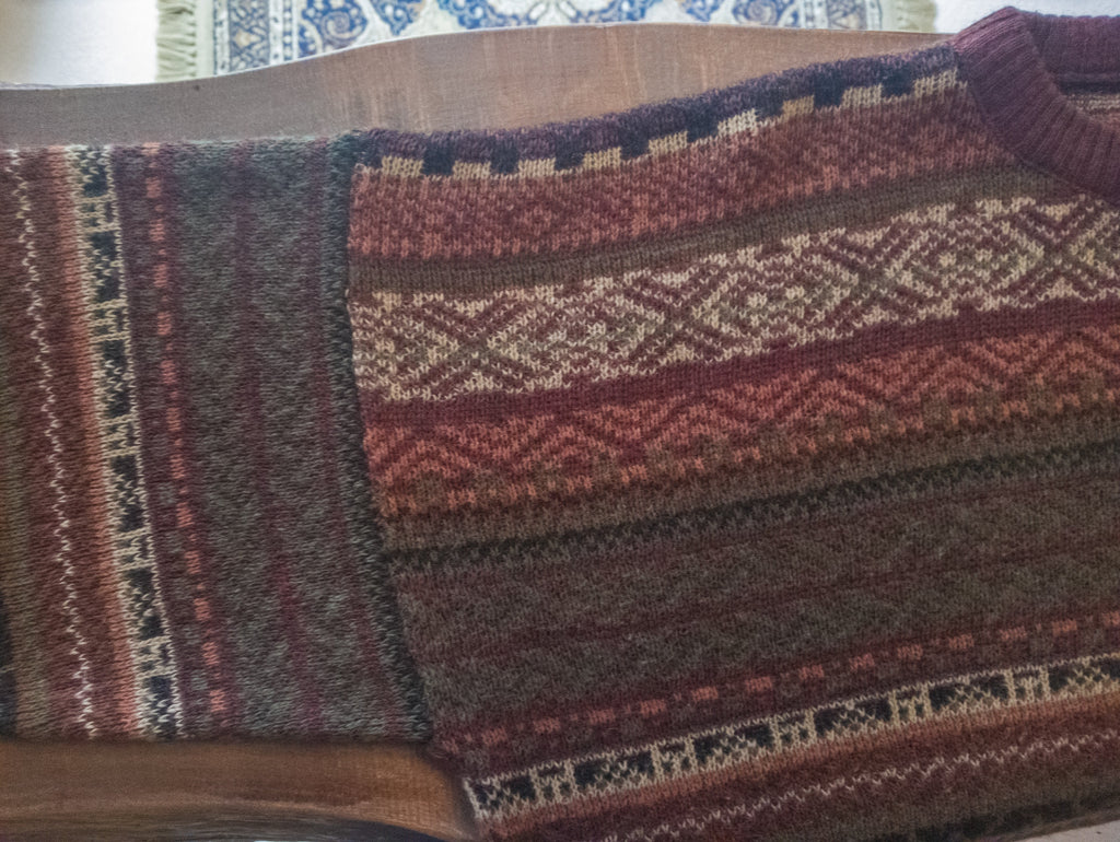 Pull Vintage Jacquard ''Automne''