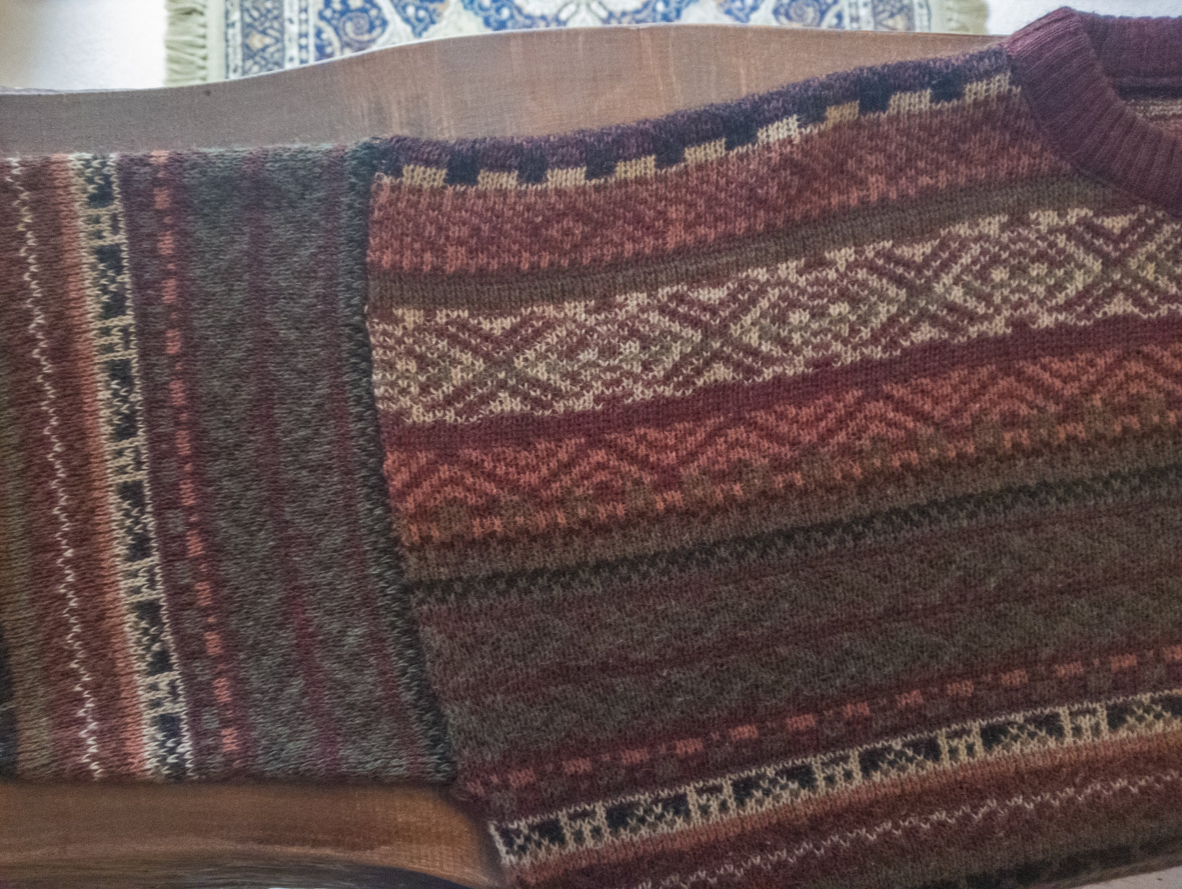 Pull Vintage Jacquard ''Automne''