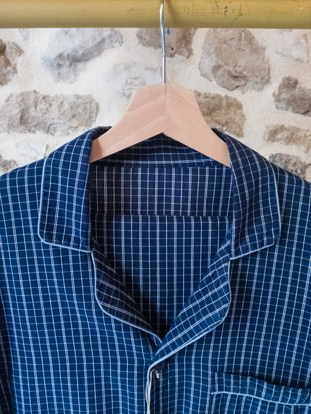 Pyjama homme ''Marine et petits carreaux''