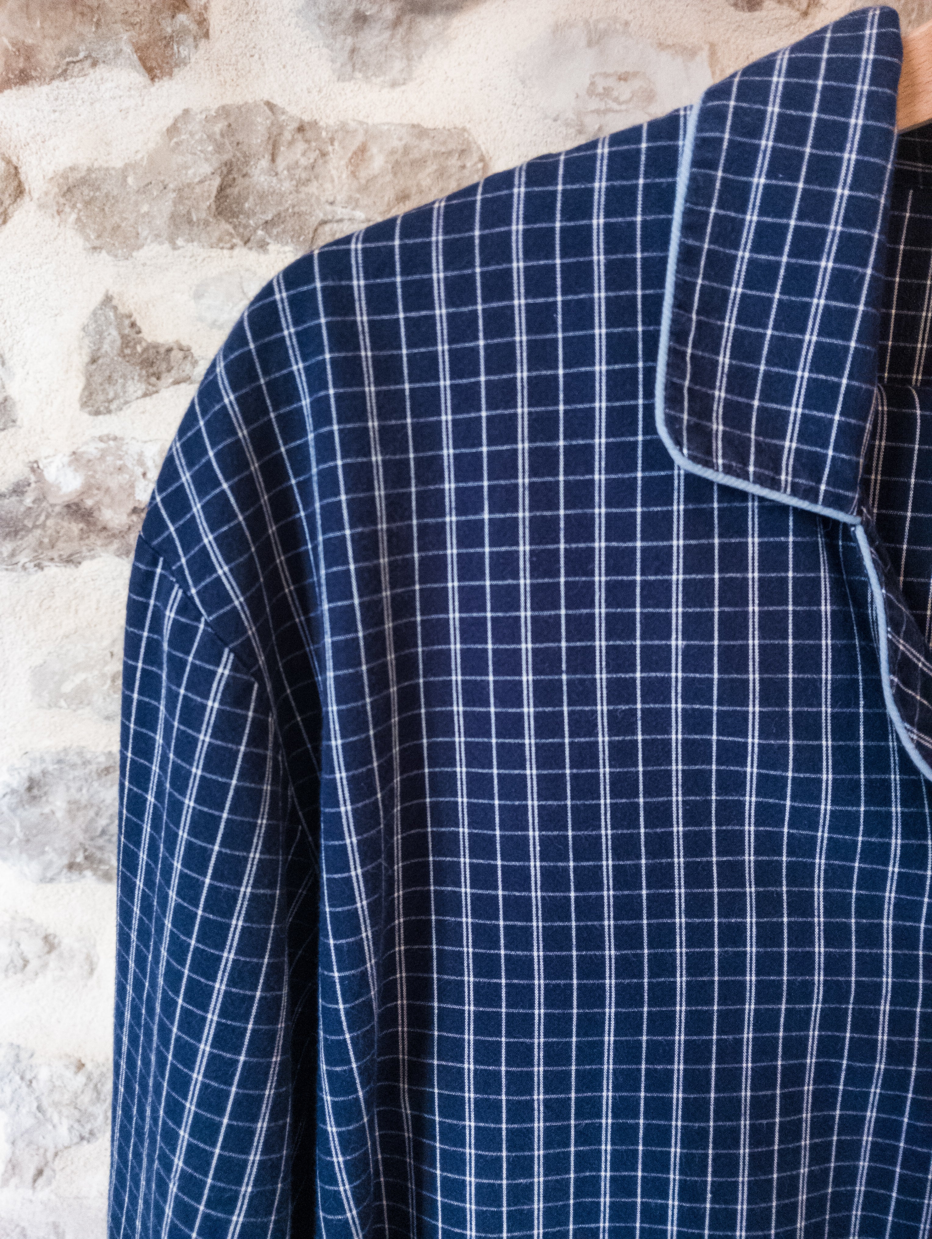 Pyjama homme ''Marine et petits carreaux''