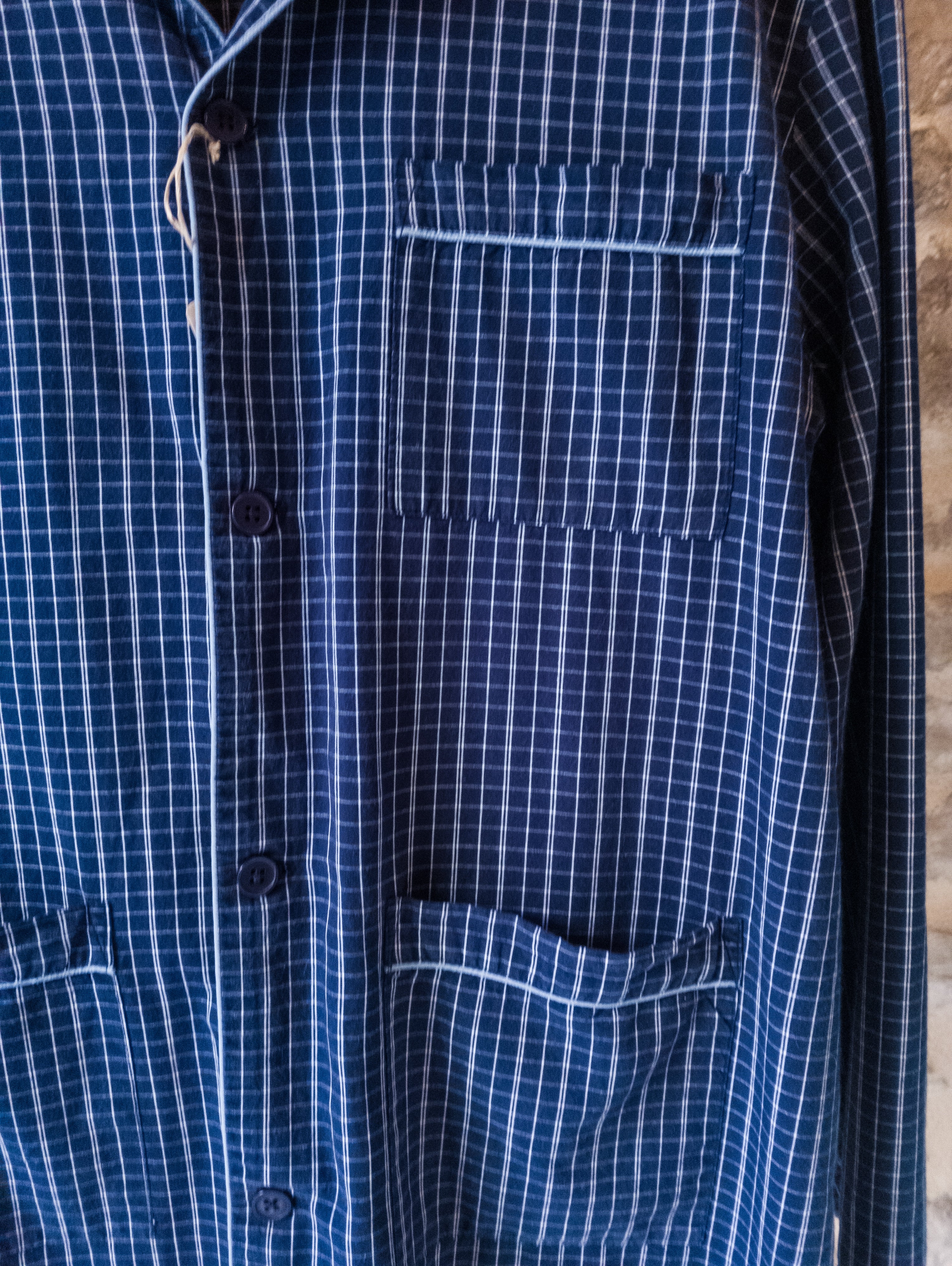 Pyjama homme ''Marine et petits carreaux''