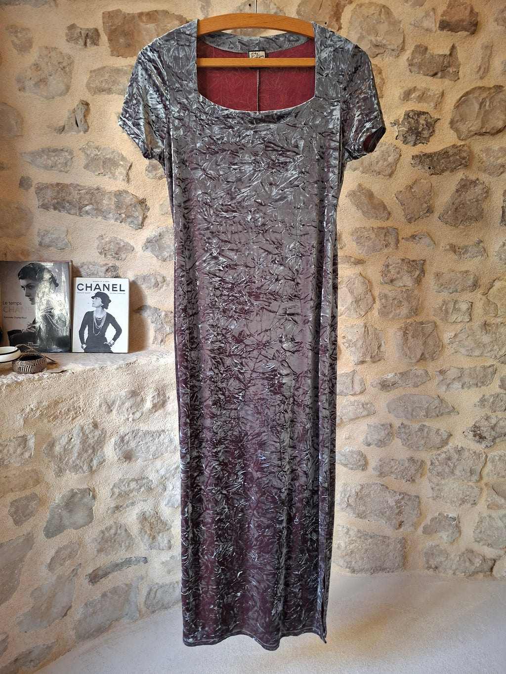 Robe 90's ''velours froissé''