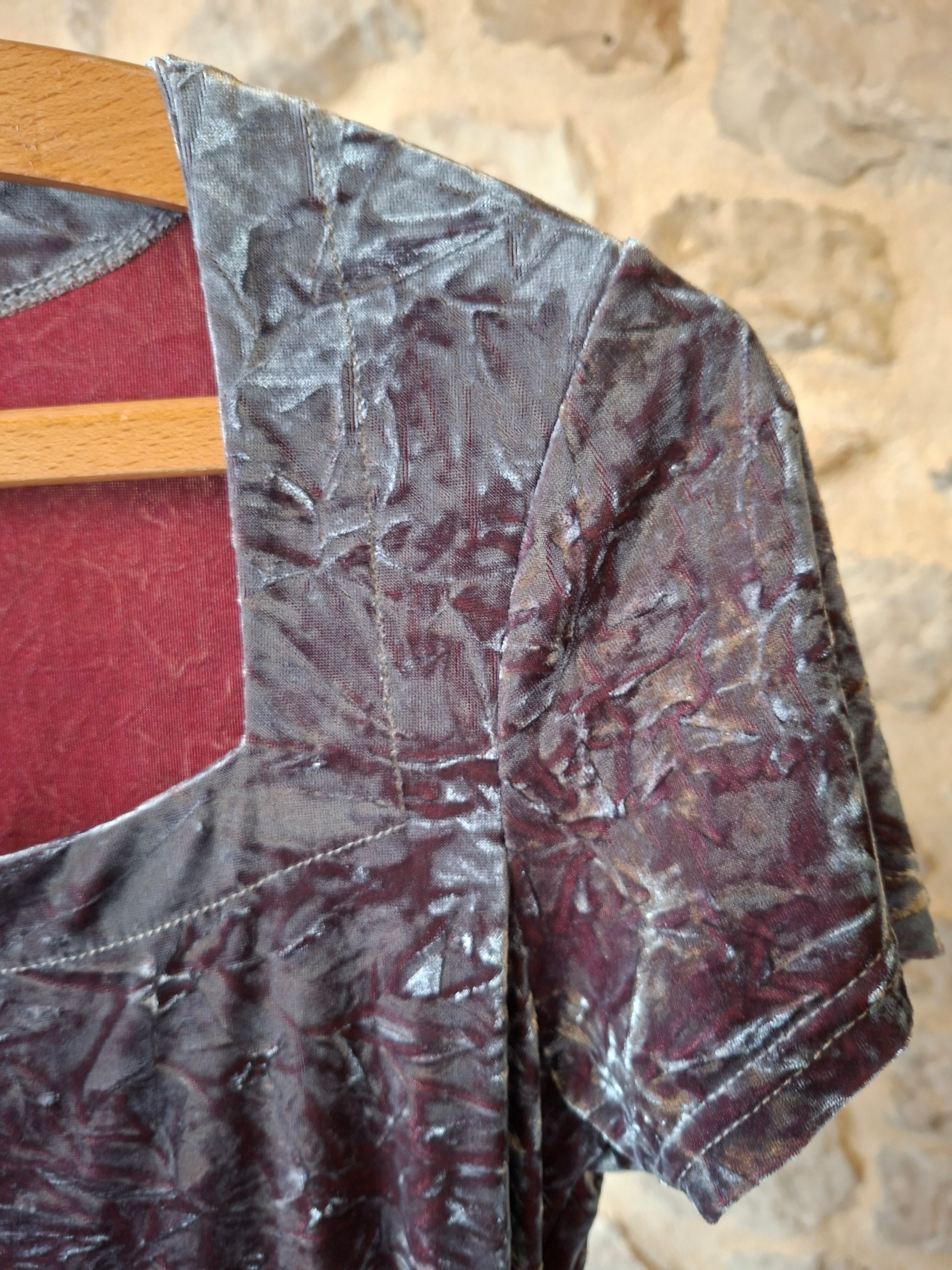Robe 90's ''velours froissé''