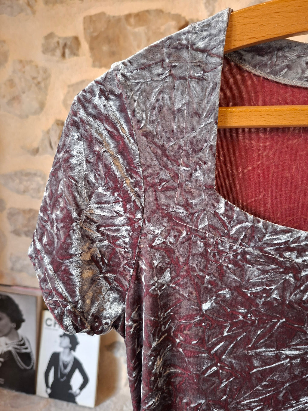Robe 90's ''velours froissé''