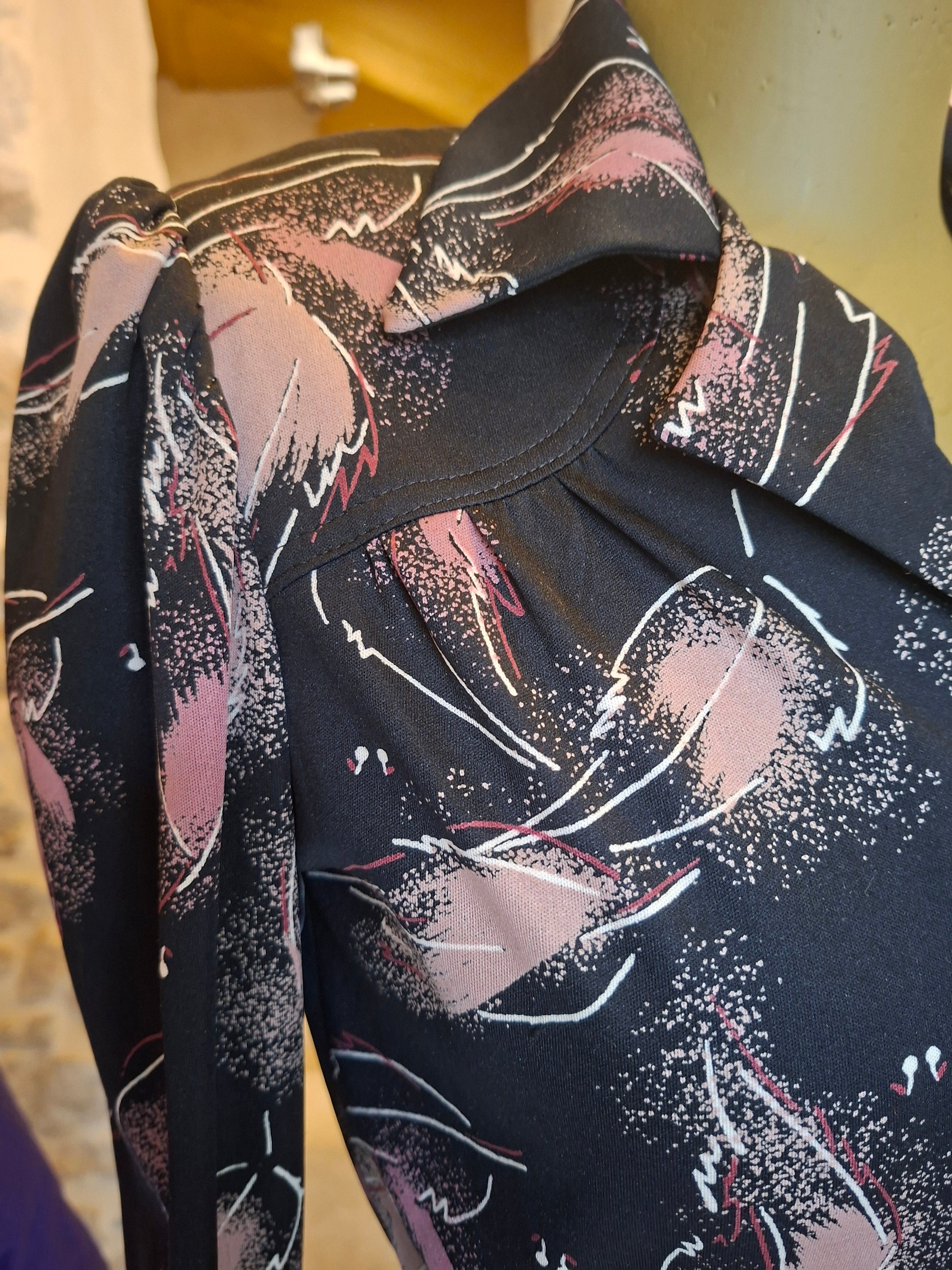 Robe Vintage ''Feuilles-plumes''