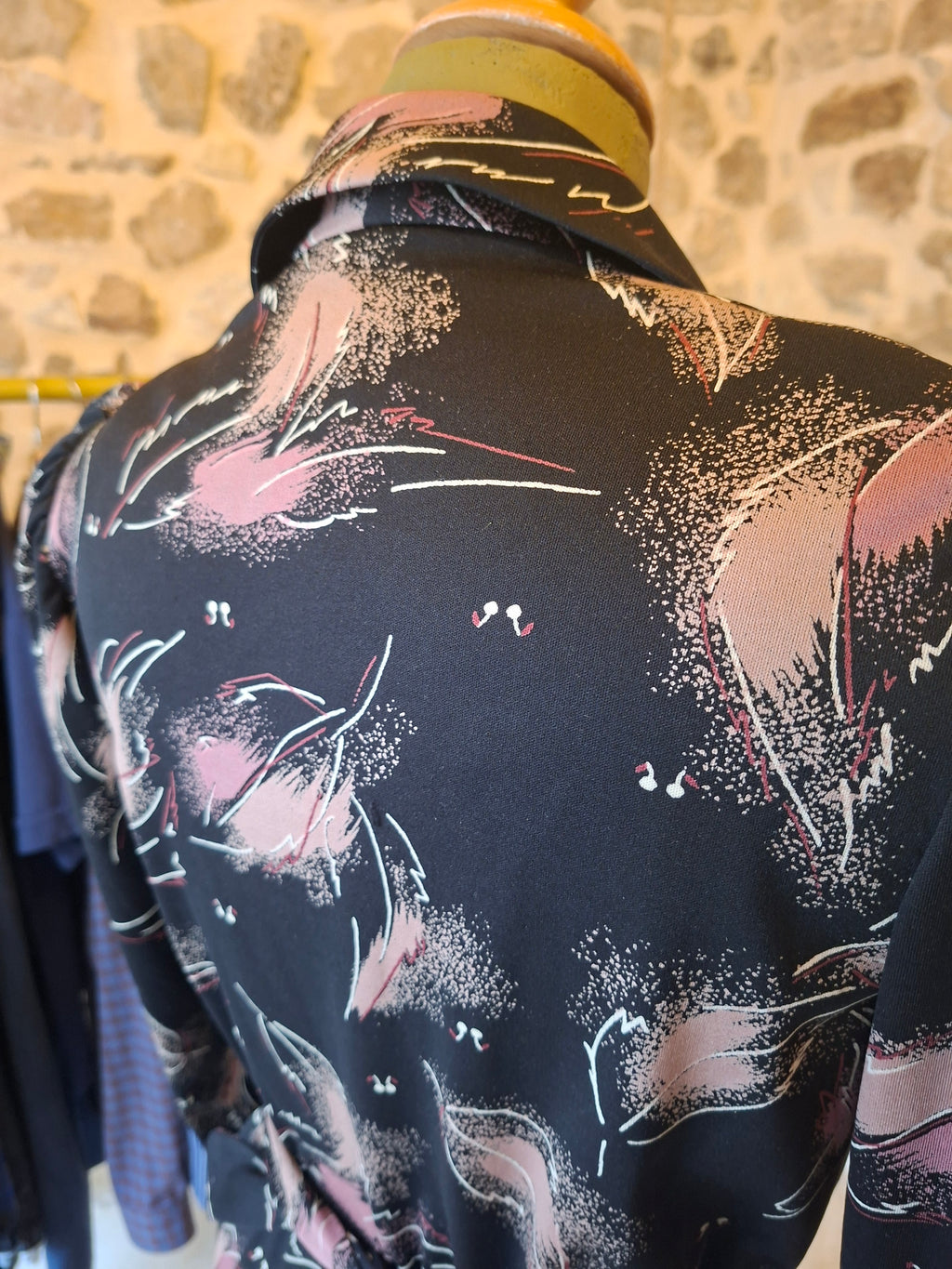 Robe Vintage ''Feuilles-plumes''