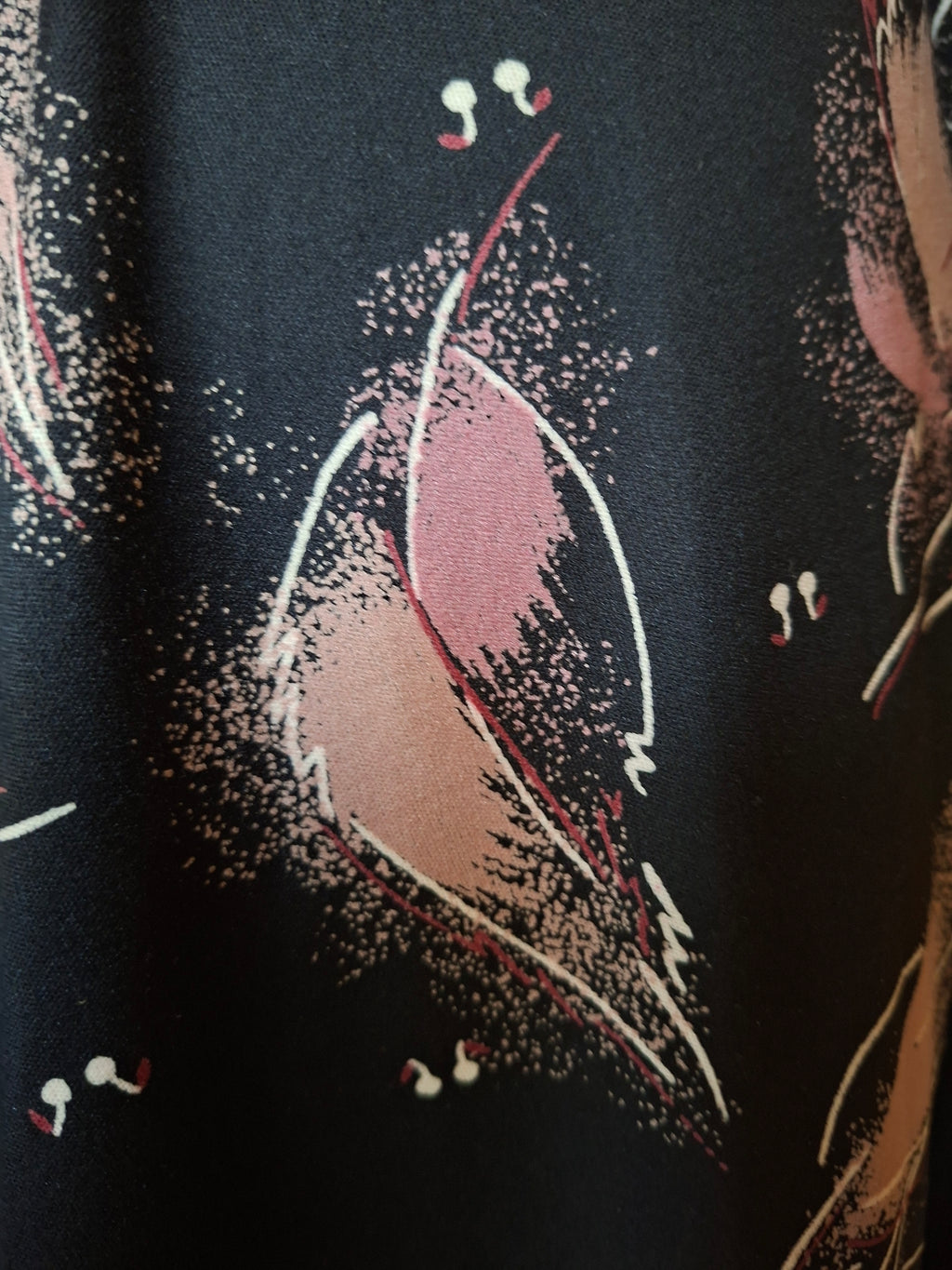 Robe Vintage ''Feuilles-plumes''