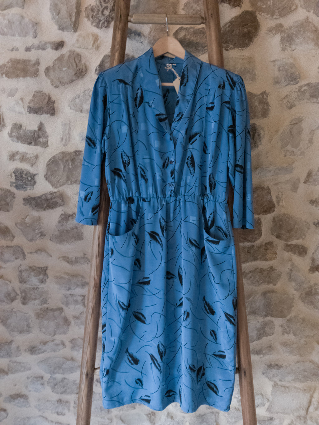 Robe 3 suisses vintage ''plumes''