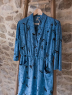 Robe 3 suisses vintage ''plumes''