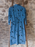 Robe 3 suisses vintage ''plumes''