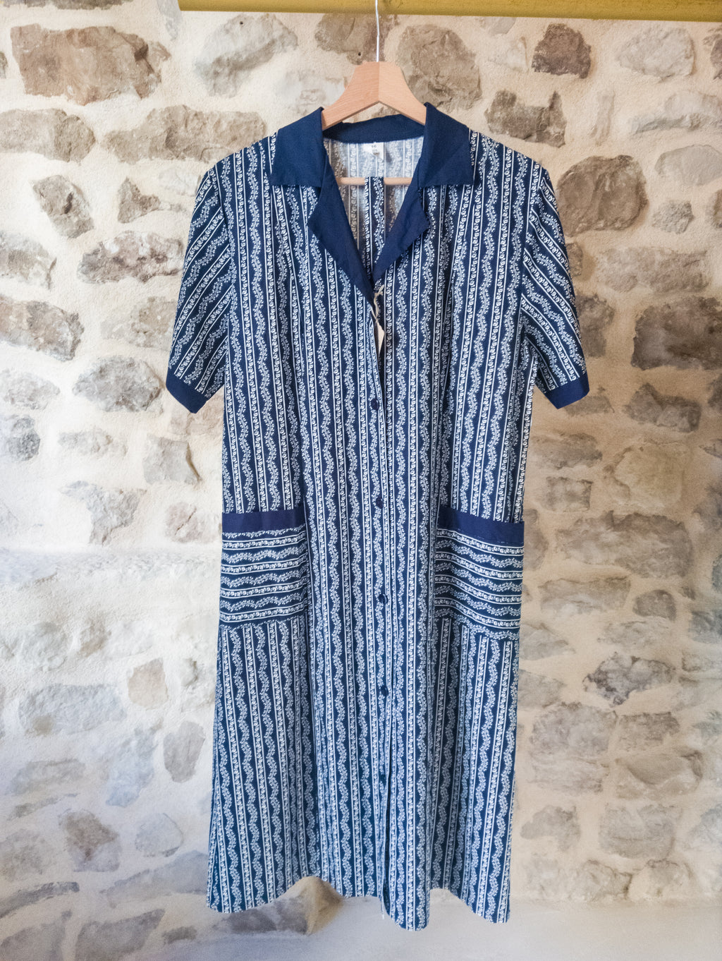 Robe blouse ''mamie'' marine