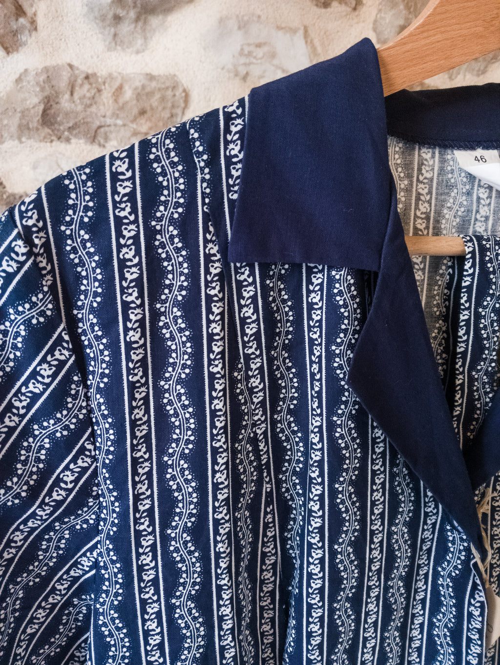 Robe blouse ''mamie'' marine