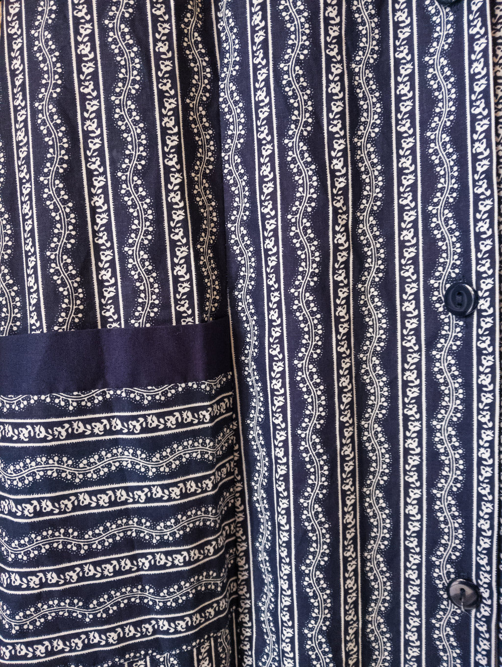 Robe blouse ''mamie'' marine