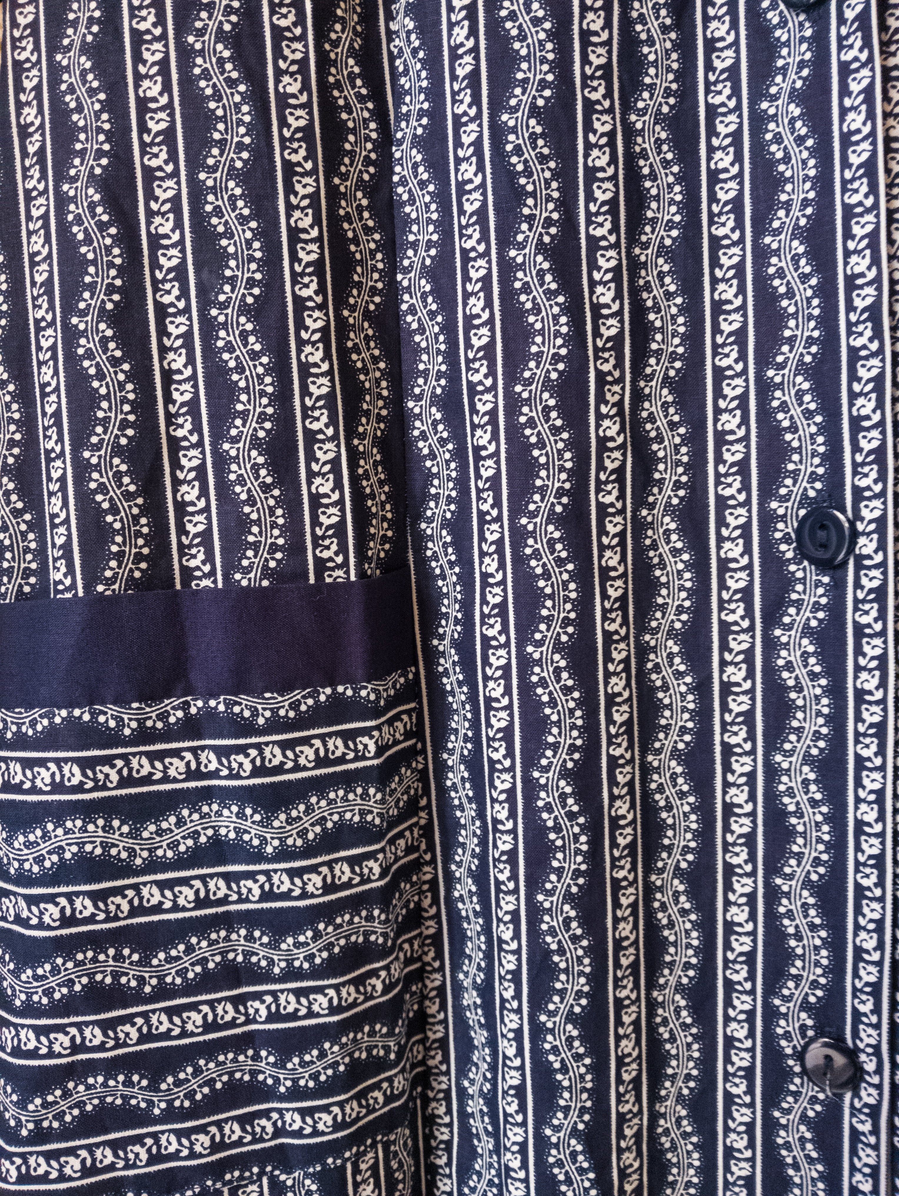 Robe blouse ''mamie'' marine