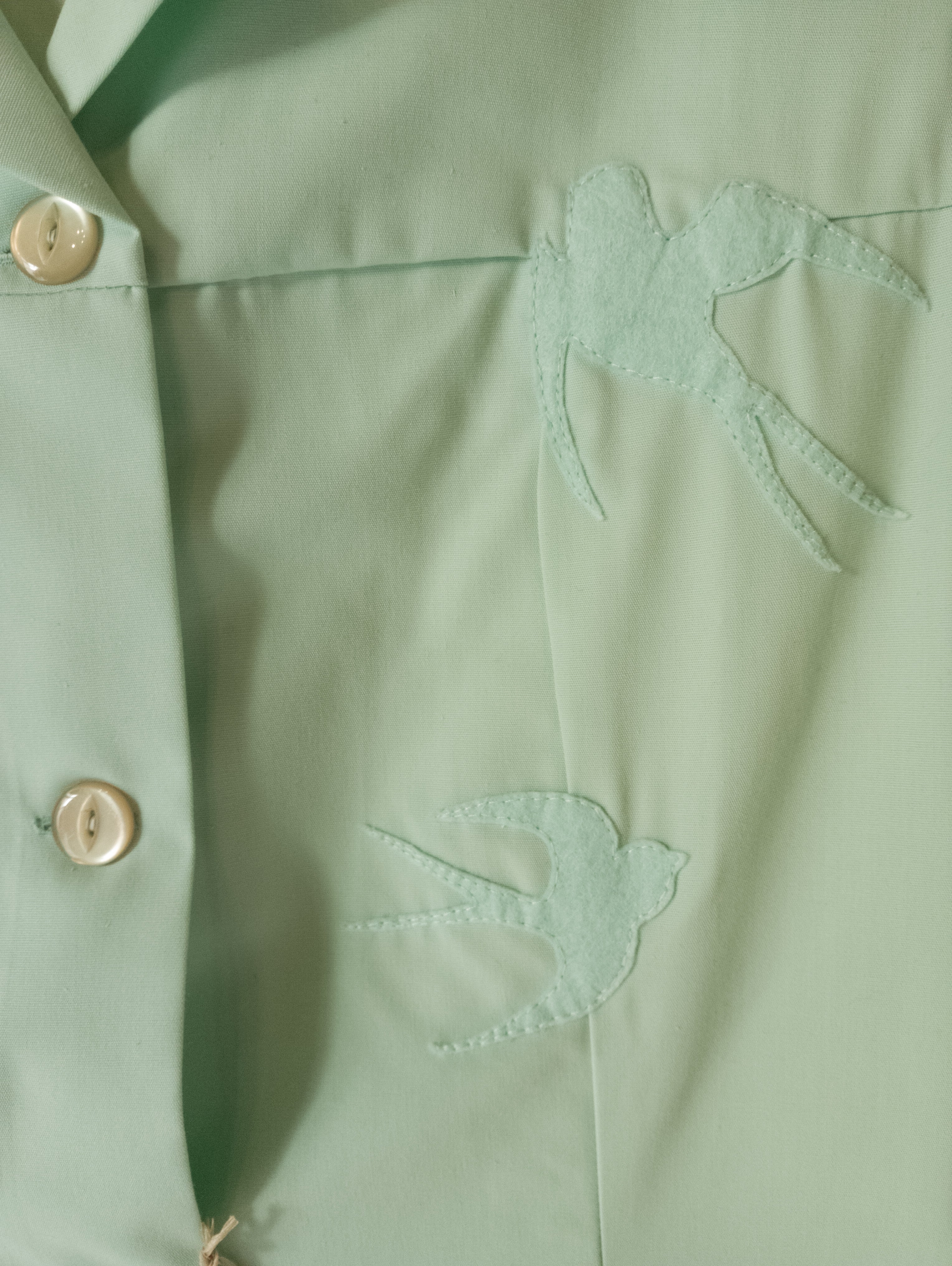 Robe Blouse vintage ''Hirondelles''