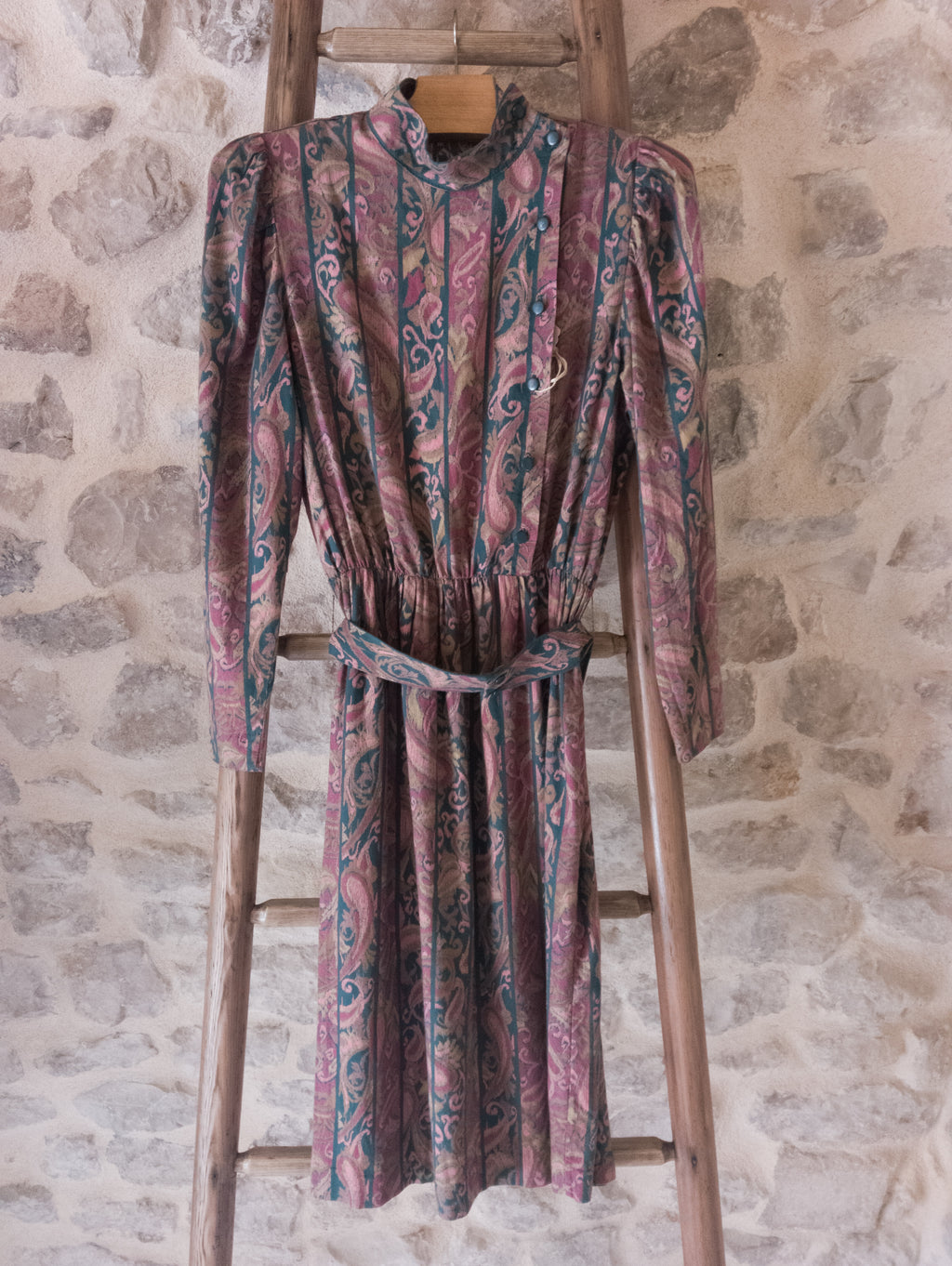 Robe bohème  vintage col cheminée