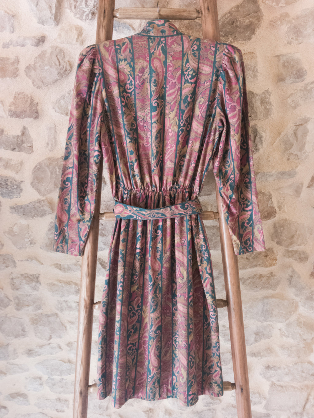 Robe bohème  vintage col cheminée