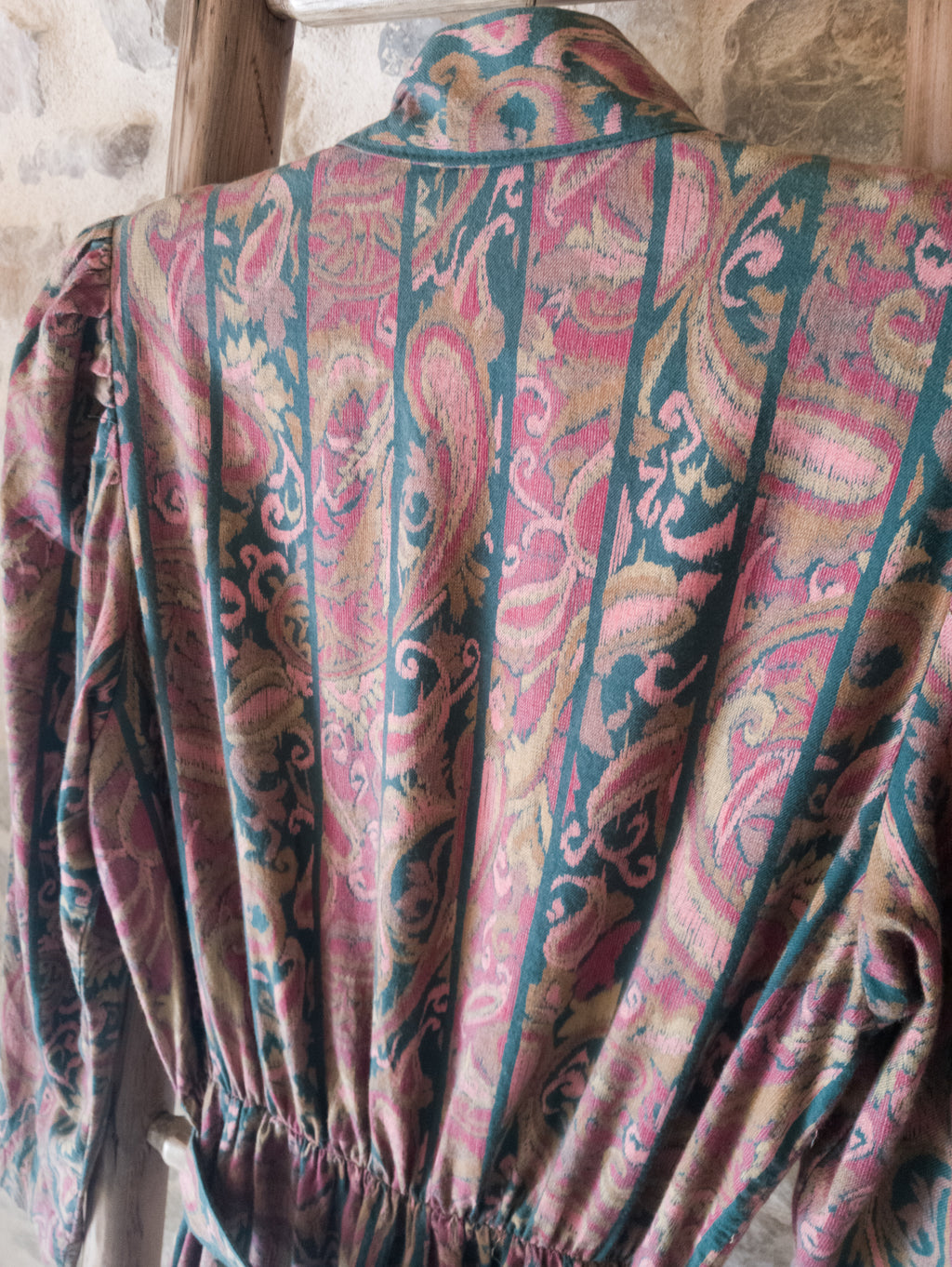 Robe bohème  vintage col cheminée