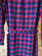 Robe vintage C&A ''carreaux, bleu et violine''