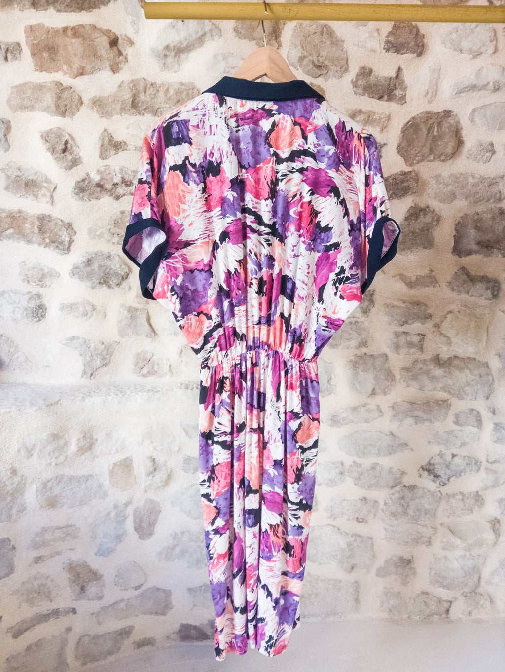 Robe vintage fleurie ''Col marine''