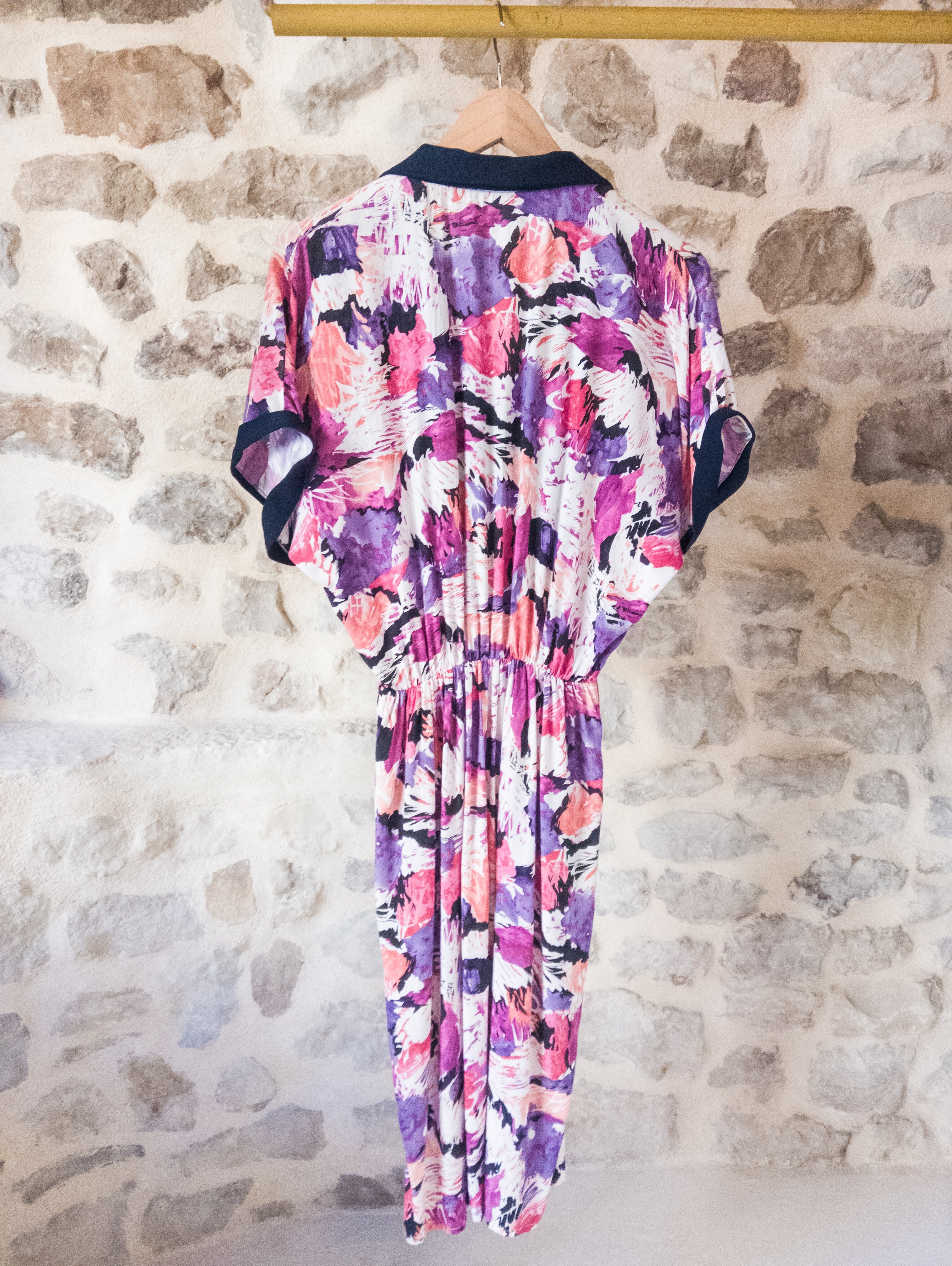 Robe vintage fleurie ''Col marine''