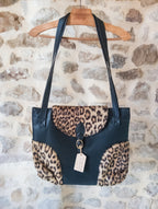 Sac ''panthère'' Vintage fausse fourrure