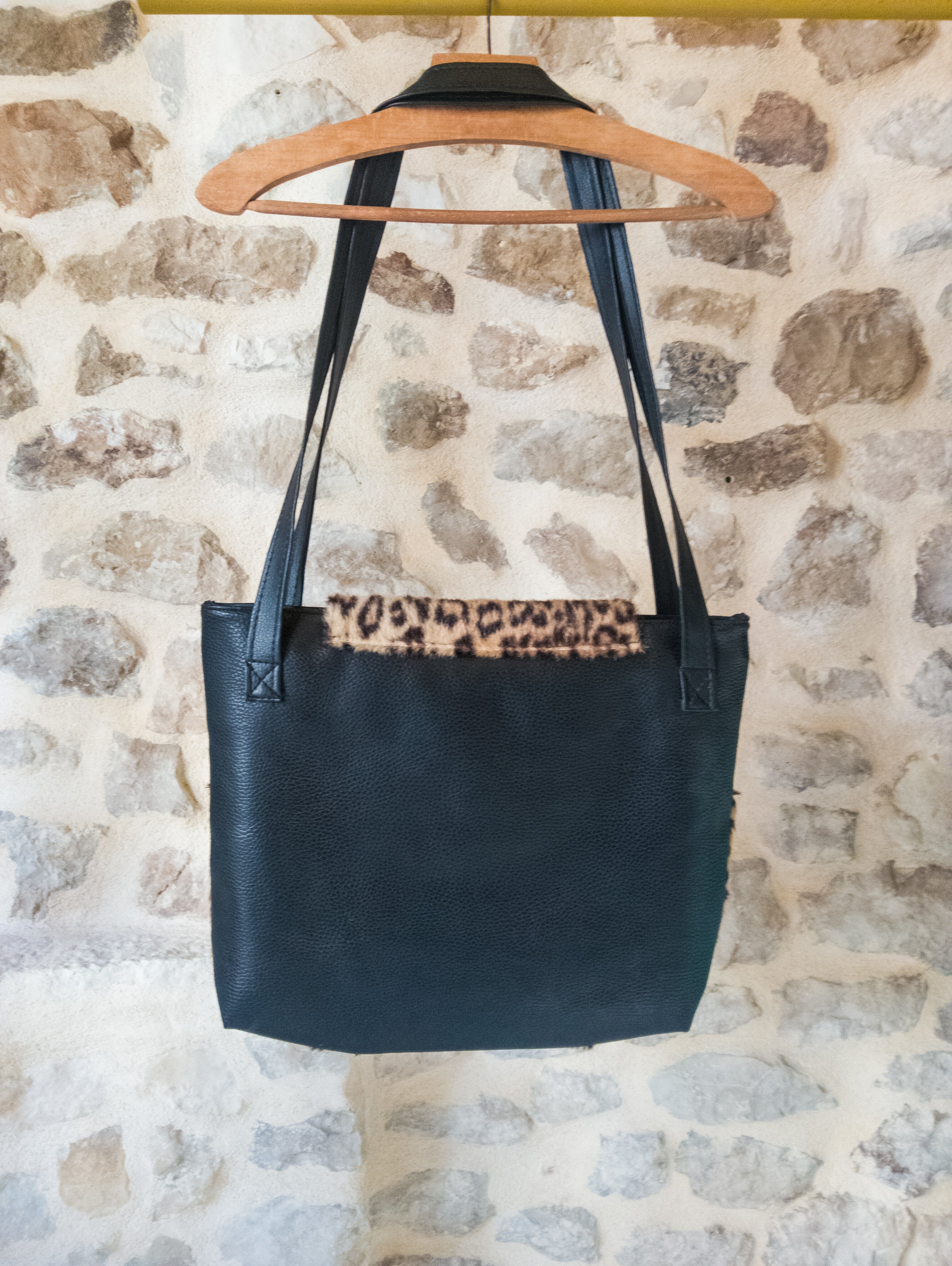 Sac ''panthère'' Vintage fausse fourrure