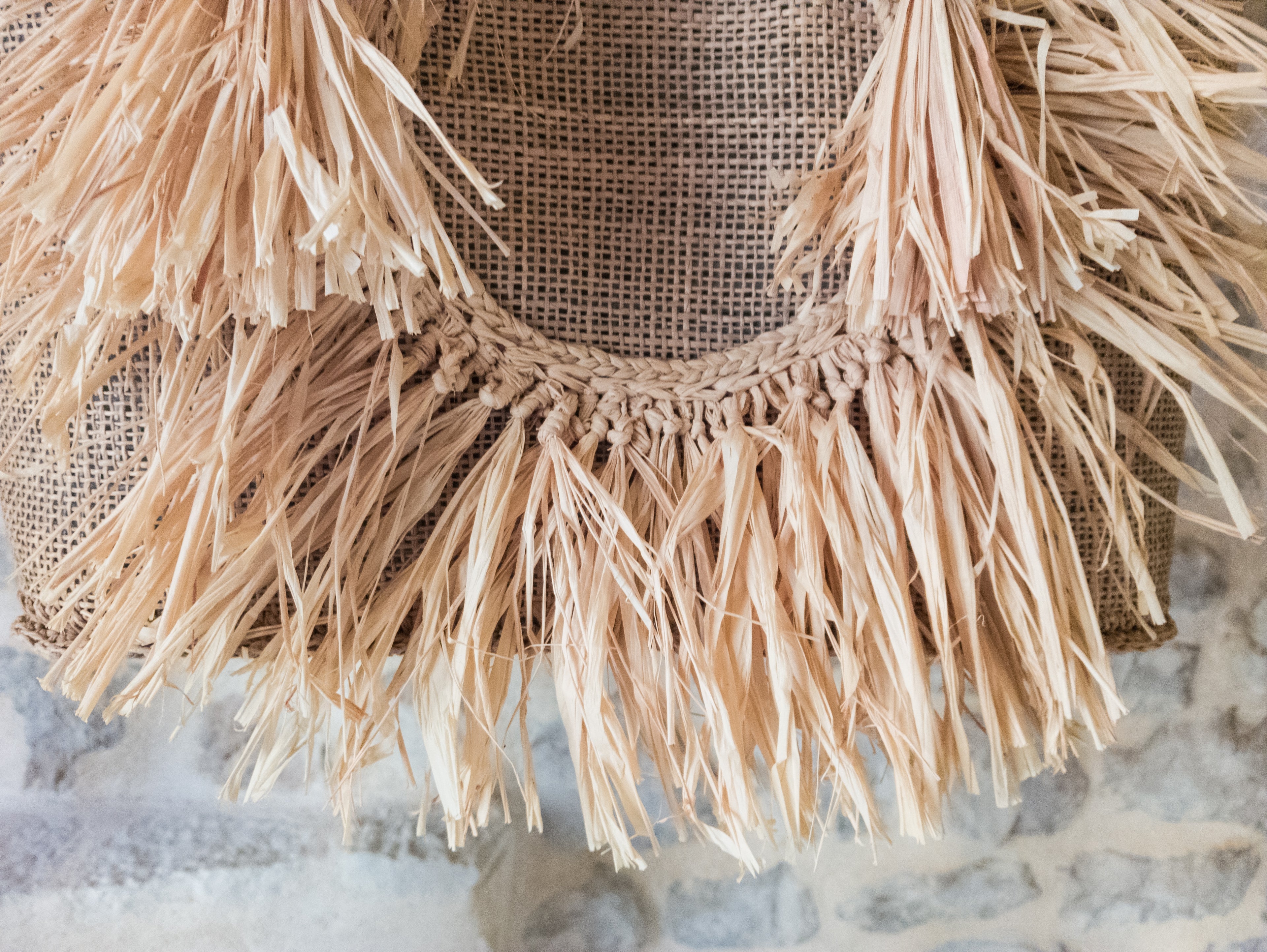 Sac Raphia Vintage ''Upcycling''