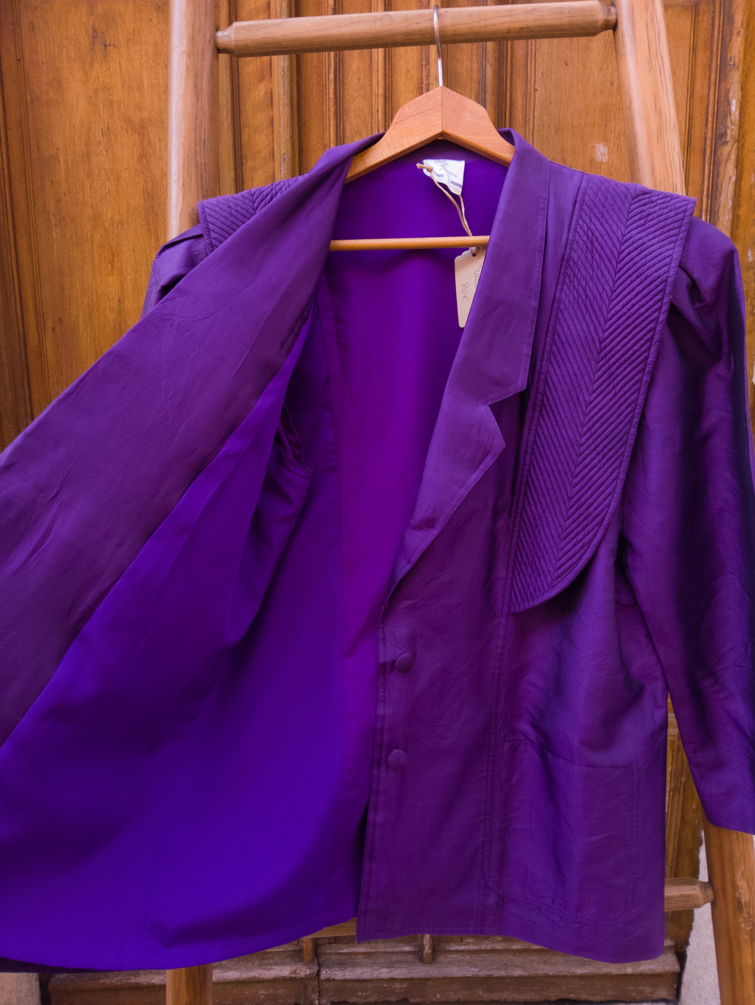 Veste Soie 80's ''Ultra Violet''