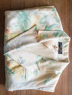 Veste pastel Vintage ''Fleurs et Hirondelles''