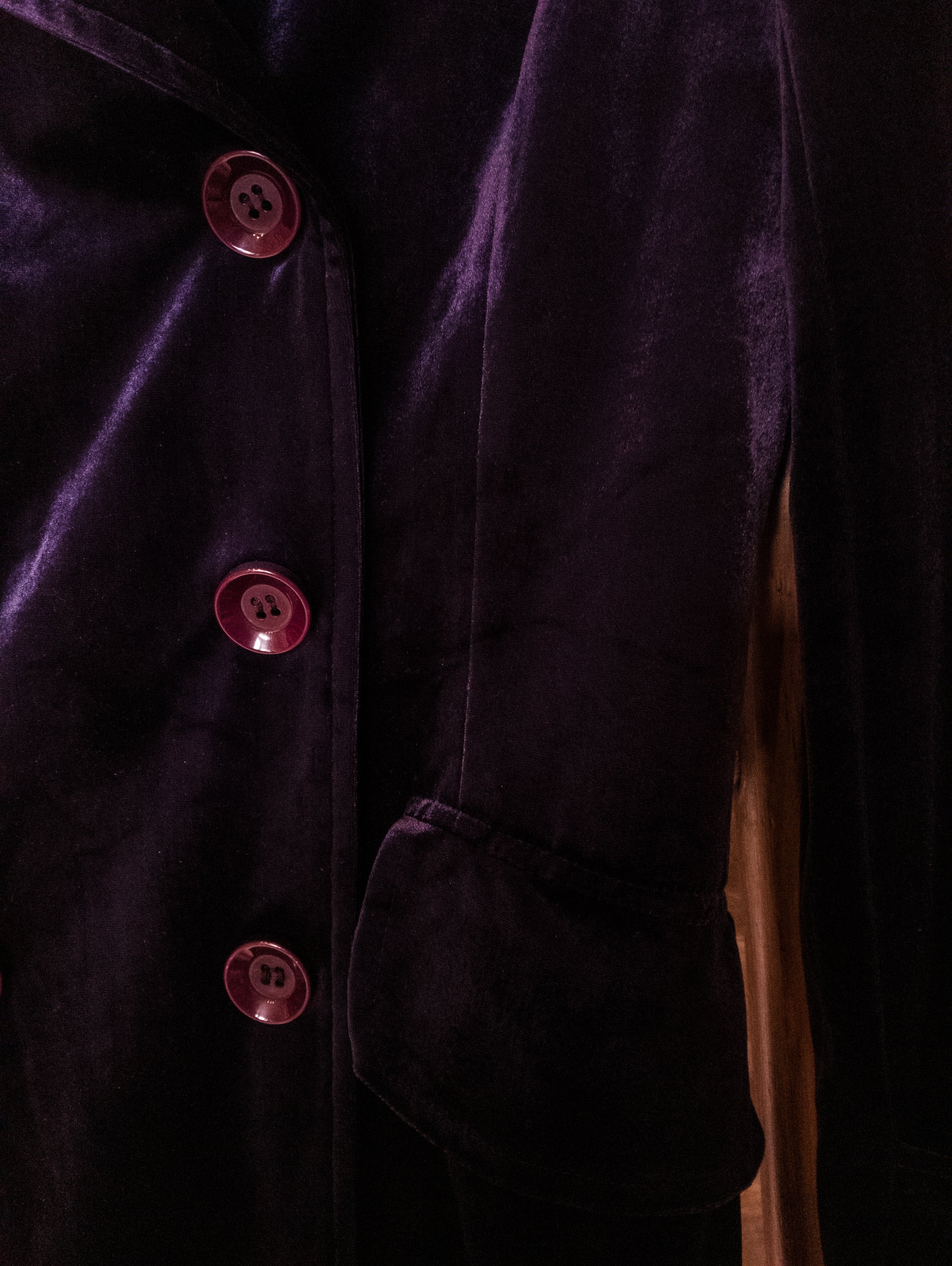 Veste 3/4 Vintage Velours ''Purple Night''